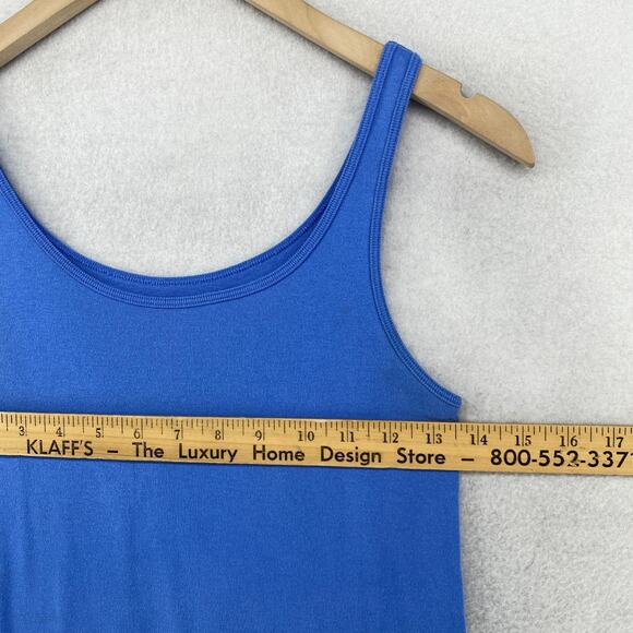 EILEEN FISHER Tank Top S Organic Cotton Ribbed Stretch Jersey Cami Royal Blue - Picture 7 of 9
